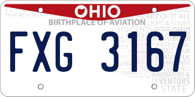OH license plate FXG3167