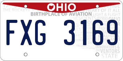 OH license plate FXG3169