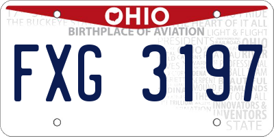 OH license plate FXG3197