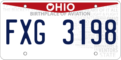 OH license plate FXG3198