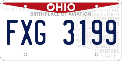 OH license plate FXG3199