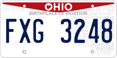 OH license plate FXG3248