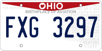 OH license plate FXG3297