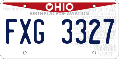 OH license plate FXG3327