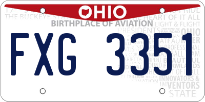 OH license plate FXG3351