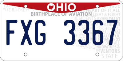 OH license plate FXG3367
