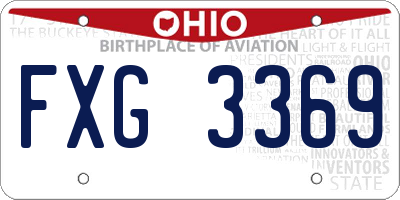 OH license plate FXG3369