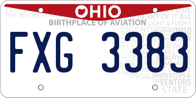 OH license plate FXG3383