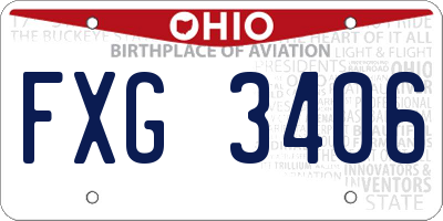 OH license plate FXG3406