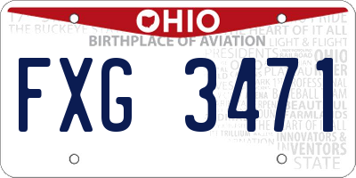 OH license plate FXG3471