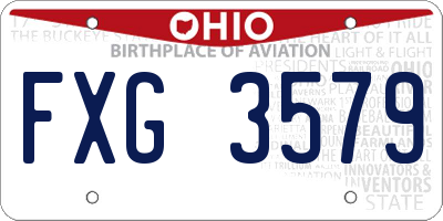 OH license plate FXG3579