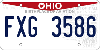 OH license plate FXG3586
