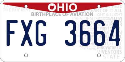 OH license plate FXG3664