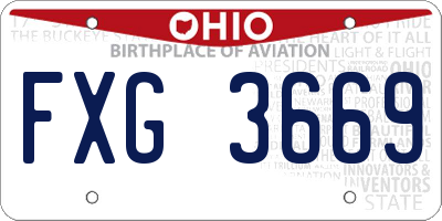 OH license plate FXG3669