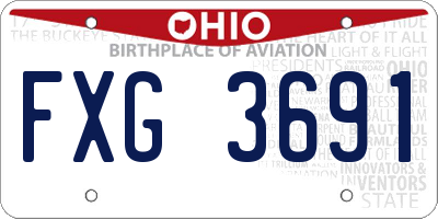 OH license plate FXG3691