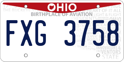 OH license plate FXG3758