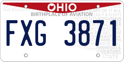 OH license plate FXG3871
