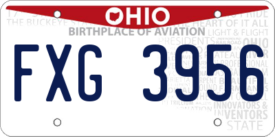 OH license plate FXG3956