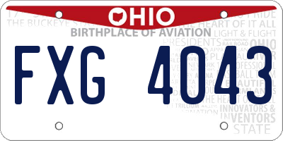 OH license plate FXG4043
