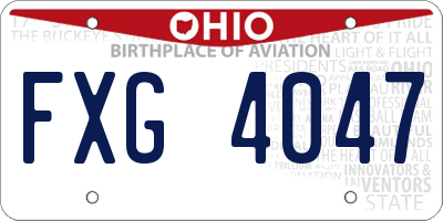 OH license plate FXG4047