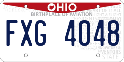 OH license plate FXG4048