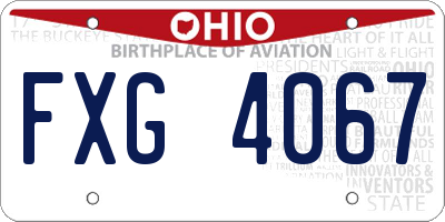 OH license plate FXG4067