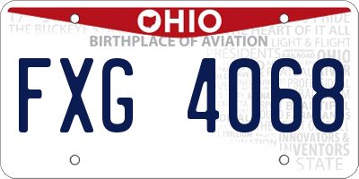 OH license plate FXG4068