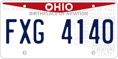 OH license plate FXG4140