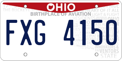 OH license plate FXG4150