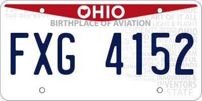 OH license plate FXG4152