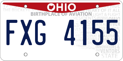 OH license plate FXG4155