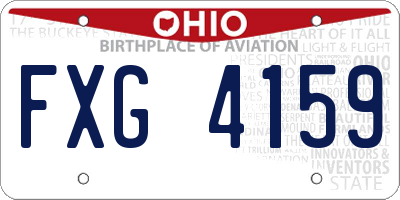 OH license plate FXG4159