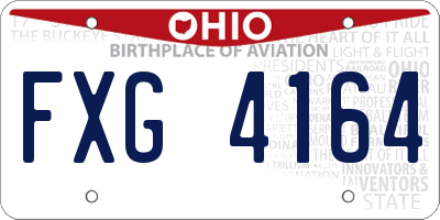 OH license plate FXG4164