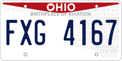 OH license plate FXG4167
