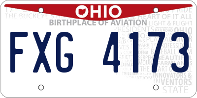 OH license plate FXG4173