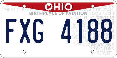 OH license plate FXG4188