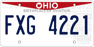 OH license plate FXG4221