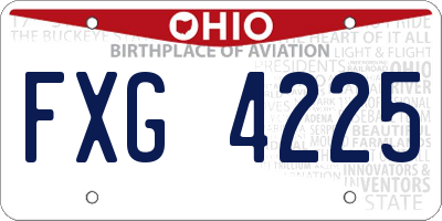 OH license plate FXG4225