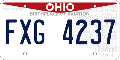 OH license plate FXG4237