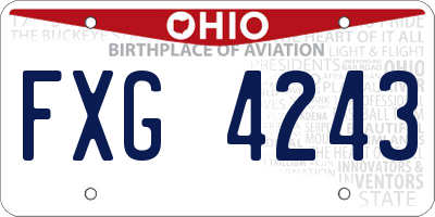 OH license plate FXG4243
