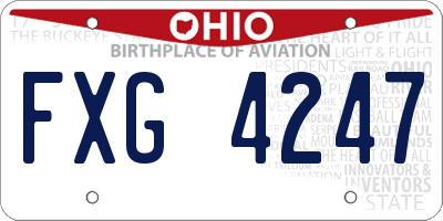 OH license plate FXG4247