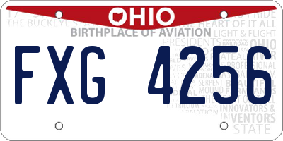OH license plate FXG4256