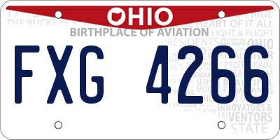 OH license plate FXG4266