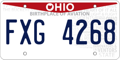 OH license plate FXG4268