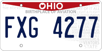 OH license plate FXG4277
