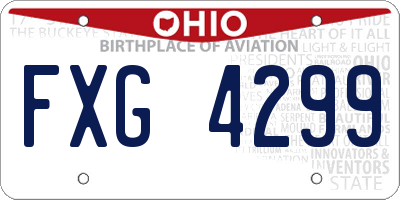 OH license plate FXG4299