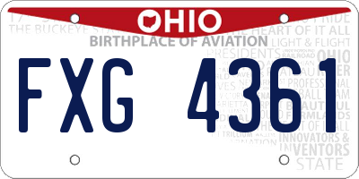 OH license plate FXG4361
