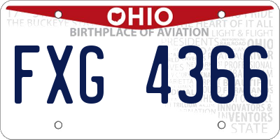 OH license plate FXG4366