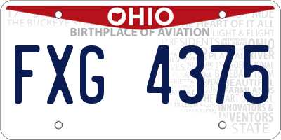 OH license plate FXG4375