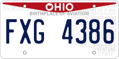 OH license plate FXG4386